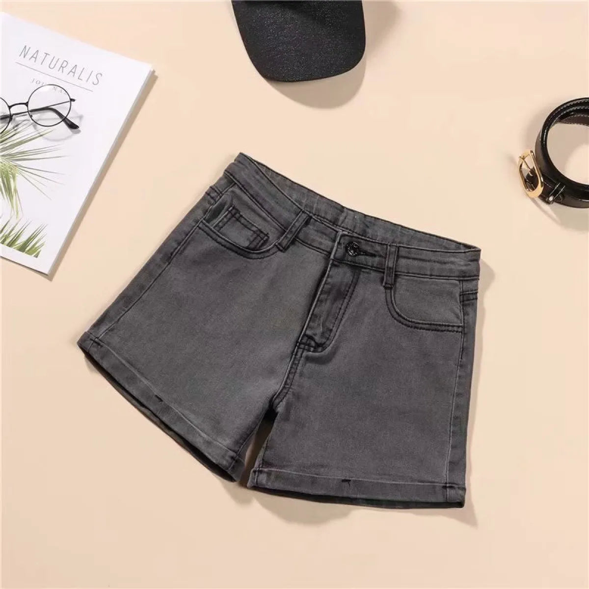 Retro High Waist Denim Shorts - Shorts - Shorts - 8