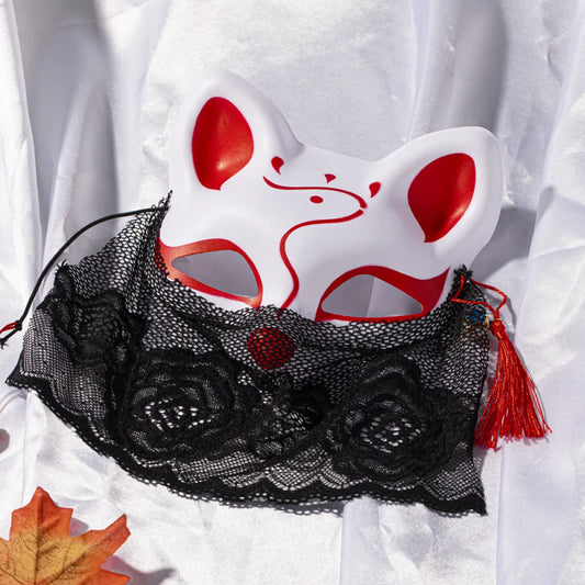 Lace Cat-Faced Fox Cosplay Mask - Best Sellers - Costume Props - 6