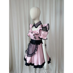 Pink Lace Maid Cosplay Dress Set - All Dresses - Cosplay Outfit - 6
