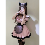 Pink Lace Maid Cosplay Dress Set - All Dresses - Cosplay Outfit - 2