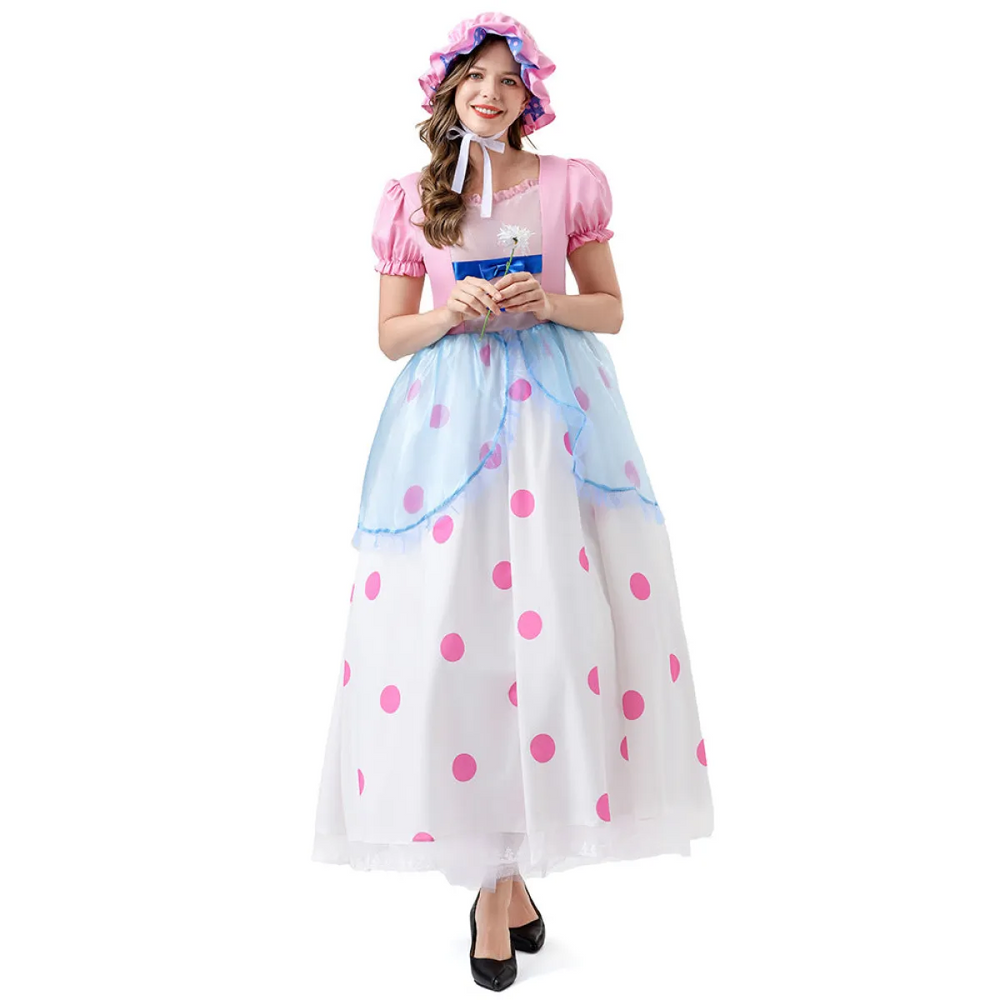 Shepherdess Pink Long Cosplay Costume Dress - All Dresses - Cosplay Outfit - 1