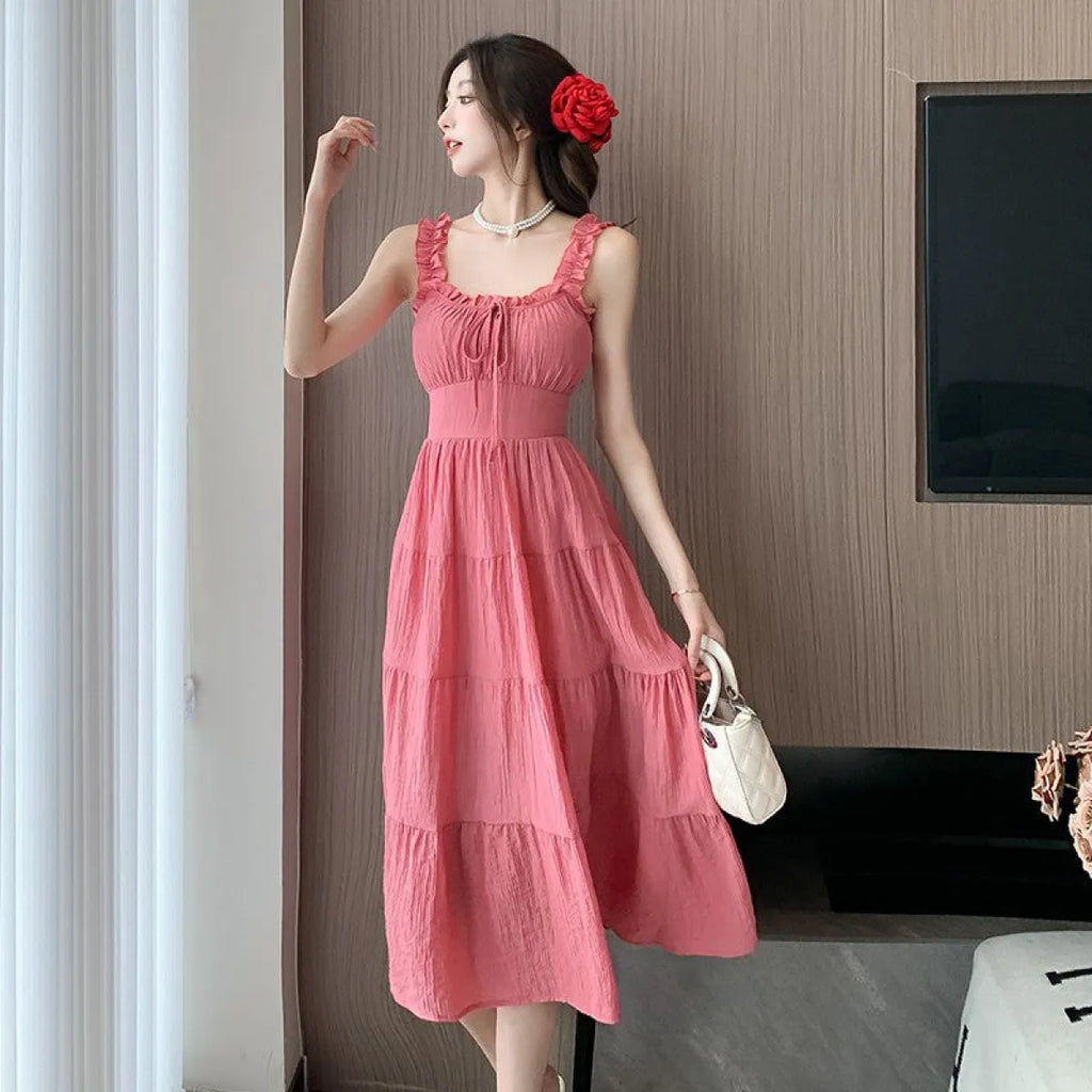 Rose Pink French Resort Midi Dress - All Dresses - Midi Dress - 2