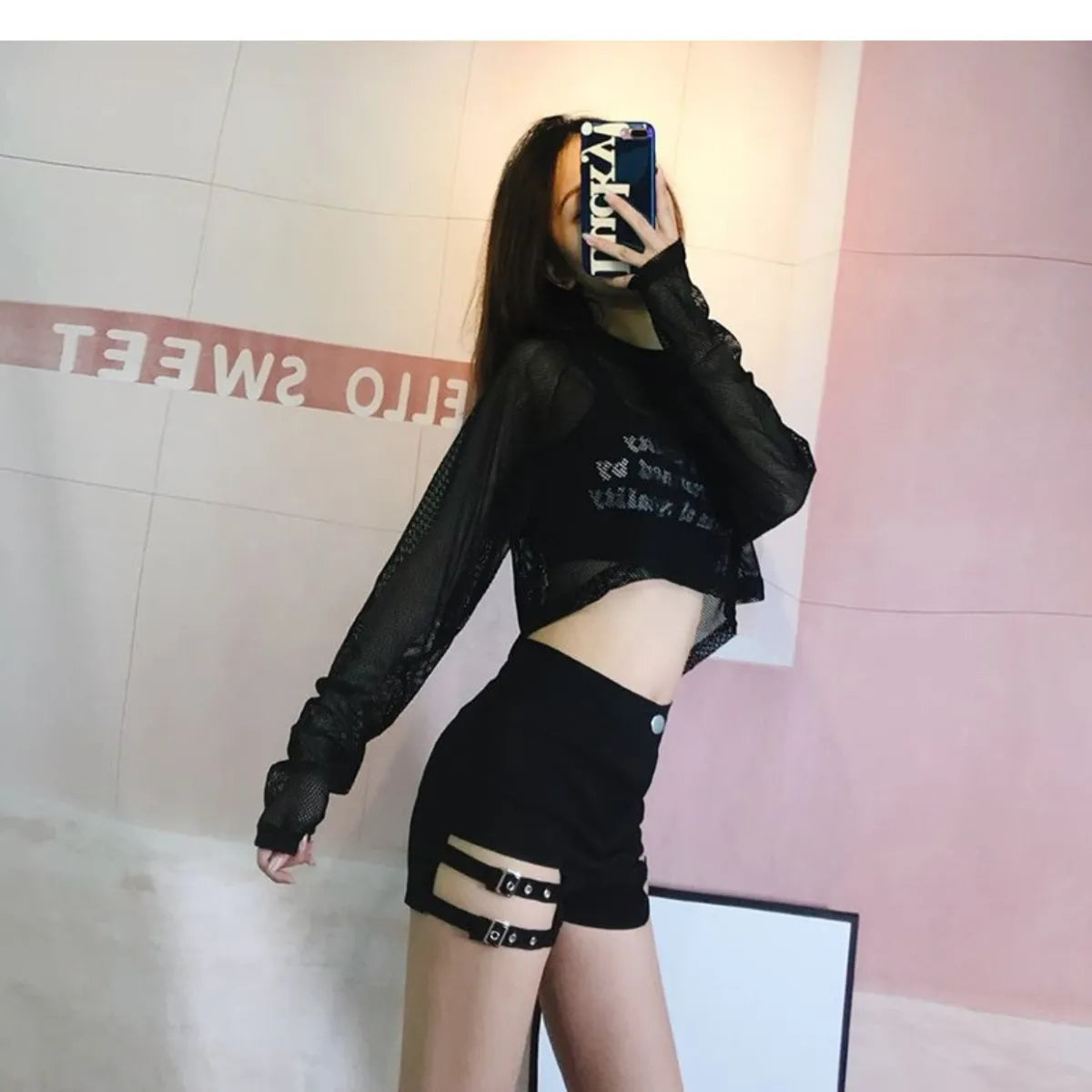 High Waist Black Stage Hot Pants - Bottoms - Shorts - 3