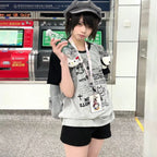 Retro Cat Graphic Tee - T-Shirts - Short - Crew - T-Shirt - 4