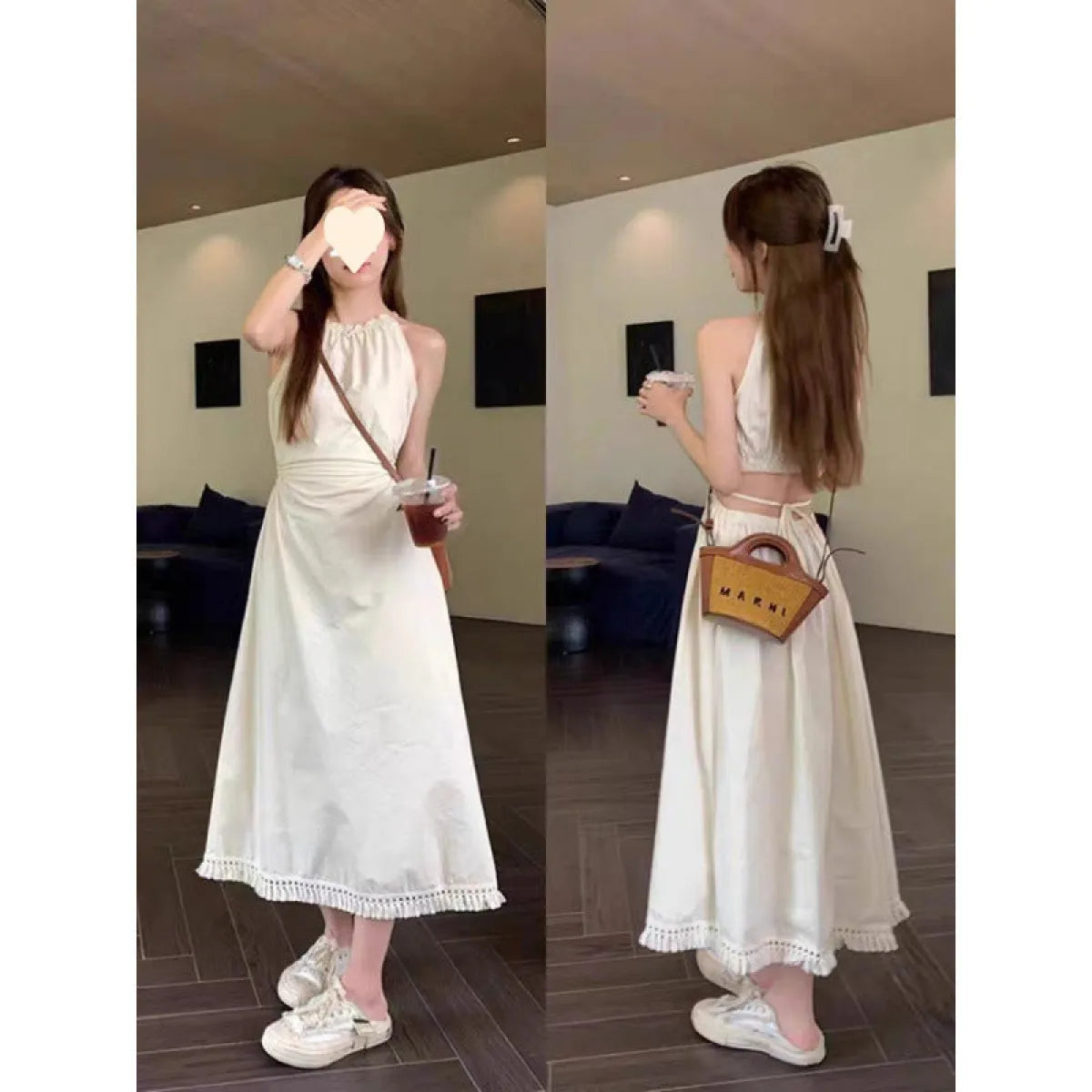 Cut Out Halter Backless Maxi Dress - All Dresses - Maxi Dress - 2