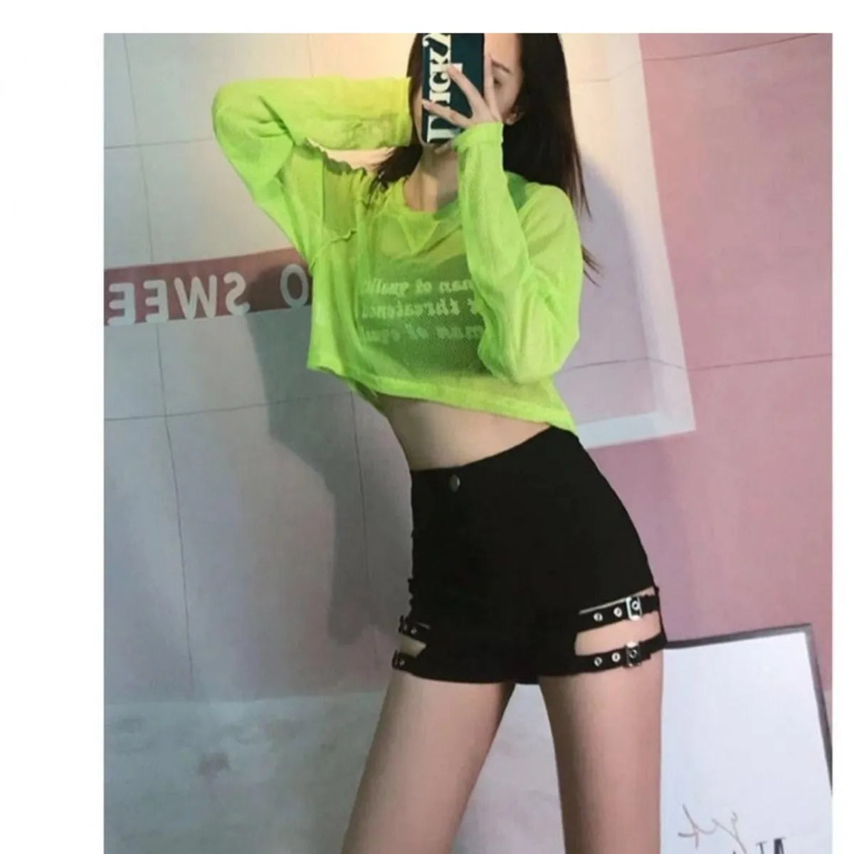 High Waist Black Stage Hot Pants - Bottoms - Shorts - 4