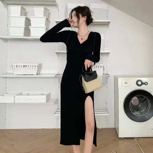 Spice Girls Inspired Hooded Midi Sweatshirt Dress - All Dresses - Midi Dress - 2
