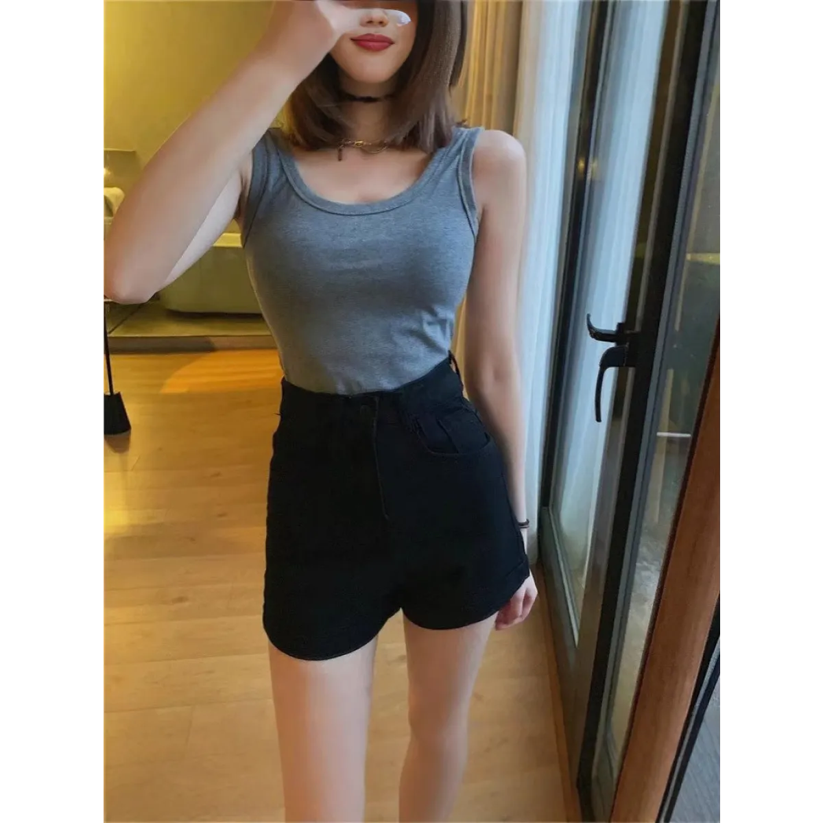 Retro High Waist Denim Shorts - Shorts - Shorts - 2