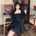 Plus Size Square Neck Lolita Princess Mini Dress - All Dresses - Lolita Dress - 4