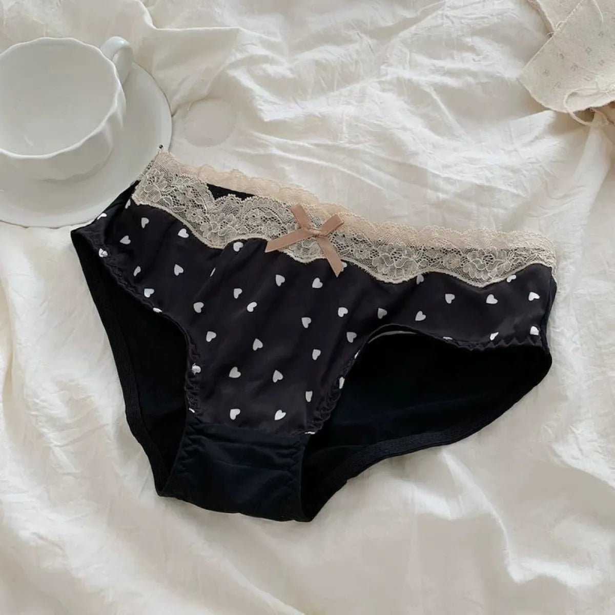 Lace Edge Low-Waist Sweet Love Briefs - Women’s Clothing & Accessories - Panties - 7