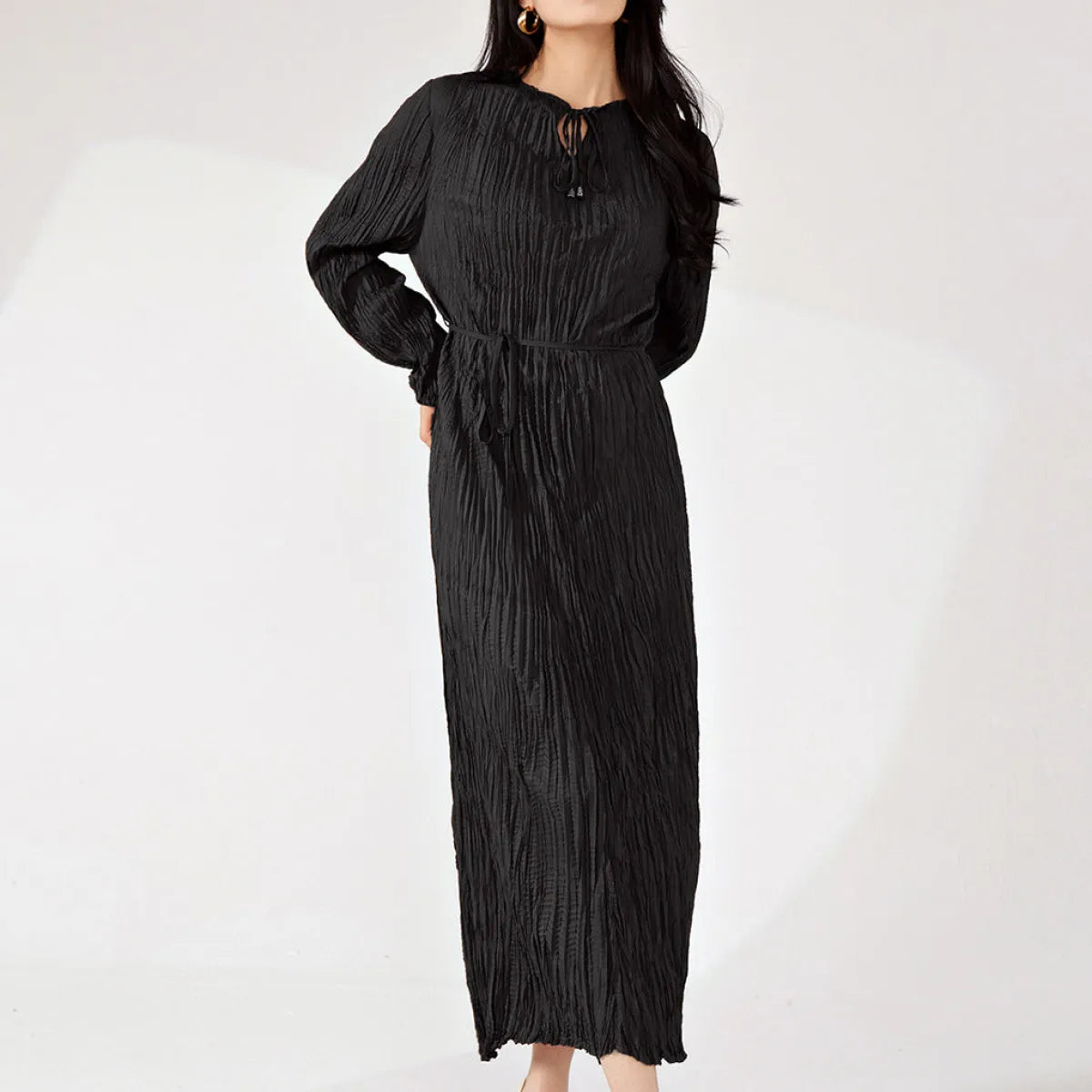 French Style A-Line Lantern Sleeve Maxi Dress - All Dresses - Maxi Dress - 6