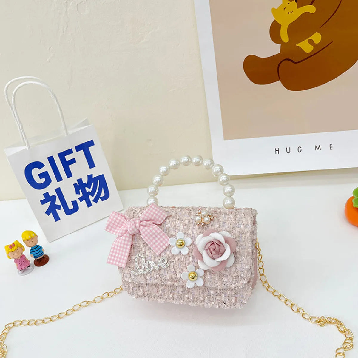 Pearl Bow Korean Shoulder Handbag - Women Bags & Wallets - Handbag / Purse - 12