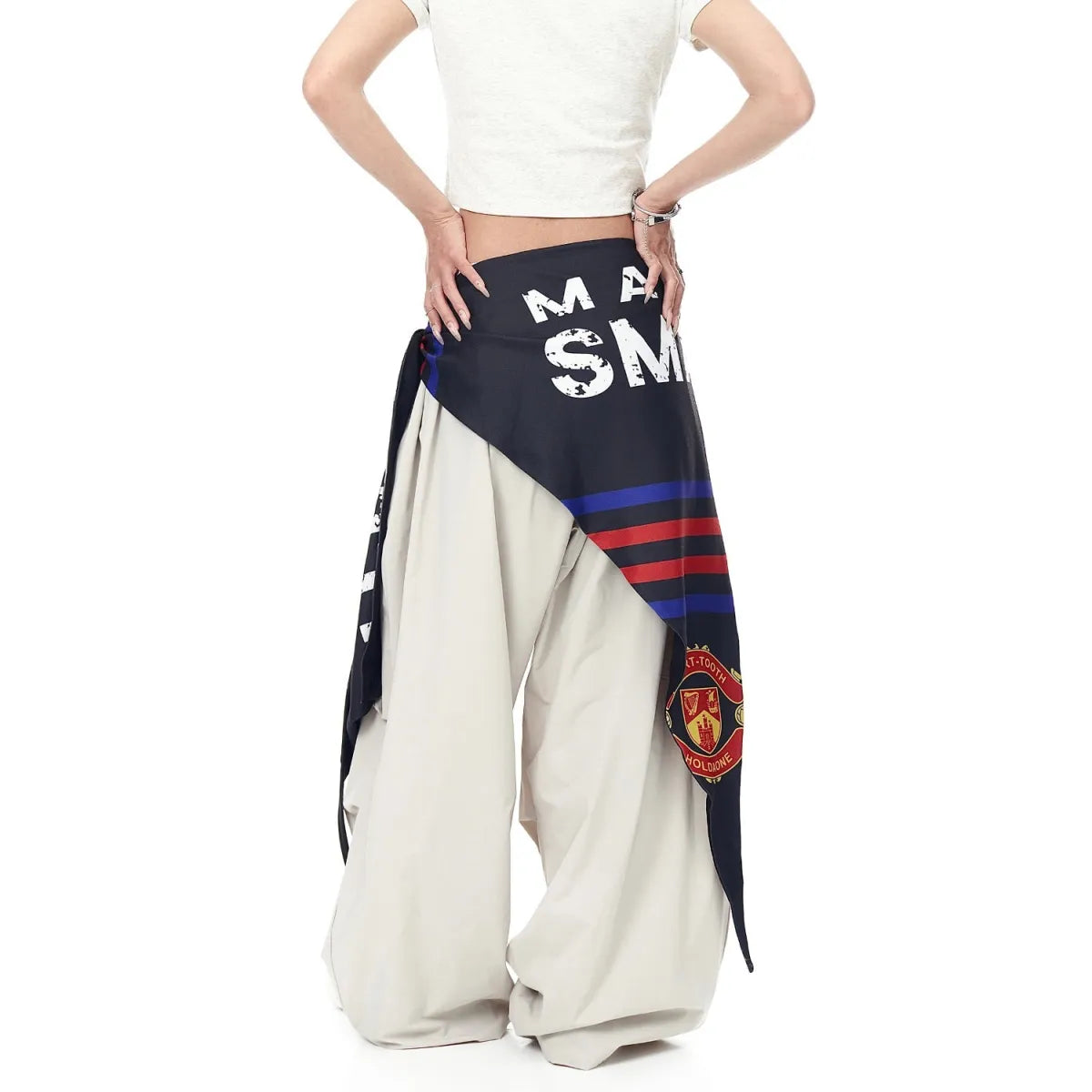 Layered High-Waist Cargo Pants - Bottoms - Cargo Pants - 1