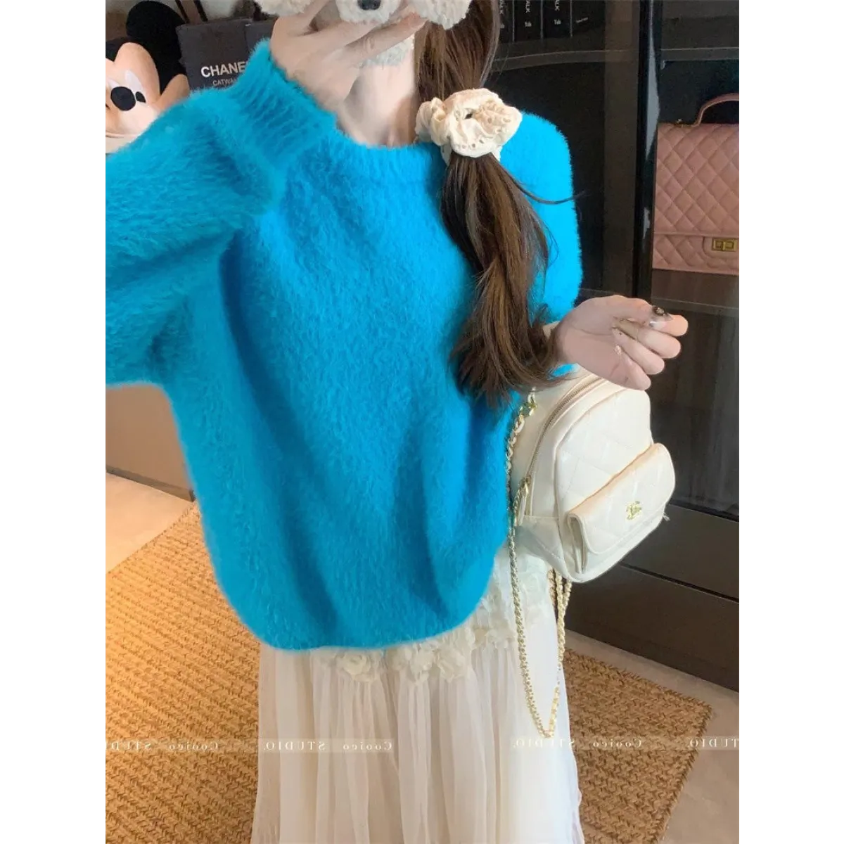Korean Loose-Fit Round Neck Sweater - Sweaters - Sweater / Pullover - 5