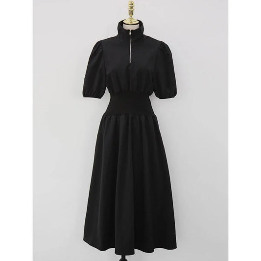 Romantic Korean Chic Slim Waist Midi Dress - All Dresses - Midi Dress - 5