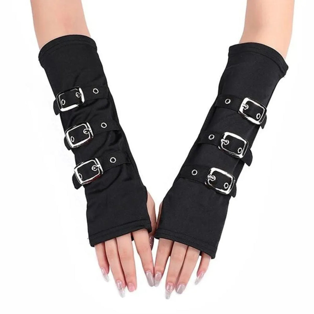 Buckle Arm Sleeve Gloves - Harajuku Style - Accessories - 6