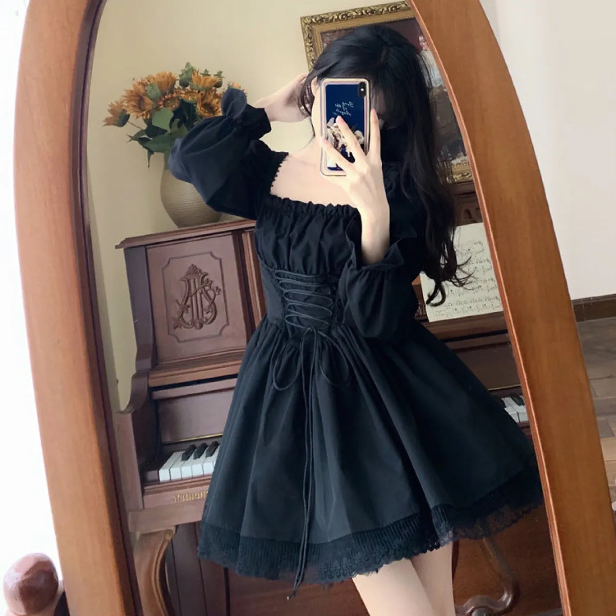 Plus Size Square Neck Lolita Princess Mini Dress - All Dresses - Lolita Dress - 3