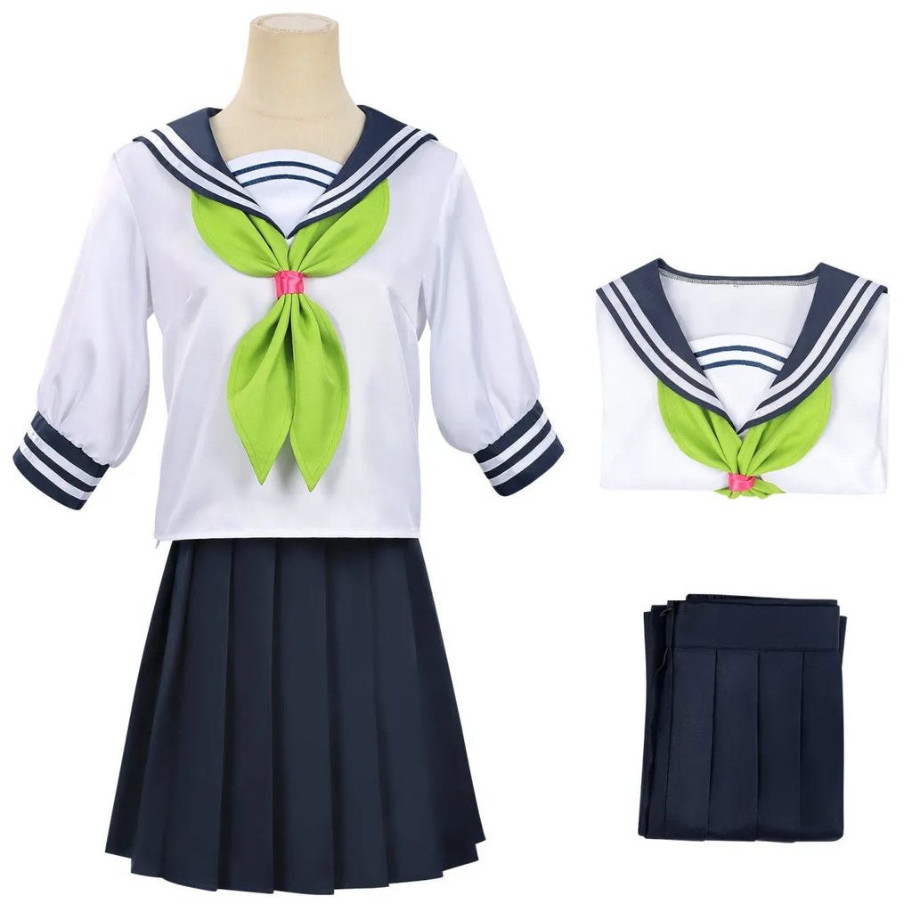 JK School Uniform Cosplay Set – Anime Sailor Top & Pleated Skirt - Bottoms - Cosplay Outfit - 10