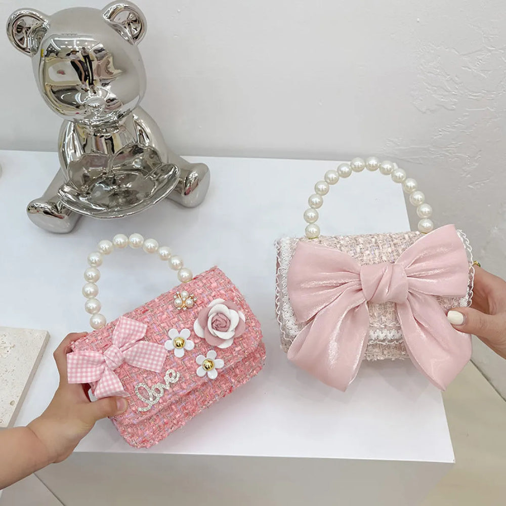 Pearl Bow Korean Shoulder Handbag - Women Bags & Wallets - Handbag / Purse - 1