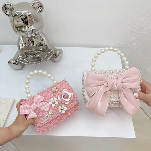 Pearl Bow Korean Shoulder Handbag - Women Bags & Wallets - Handbag / Purse - 1