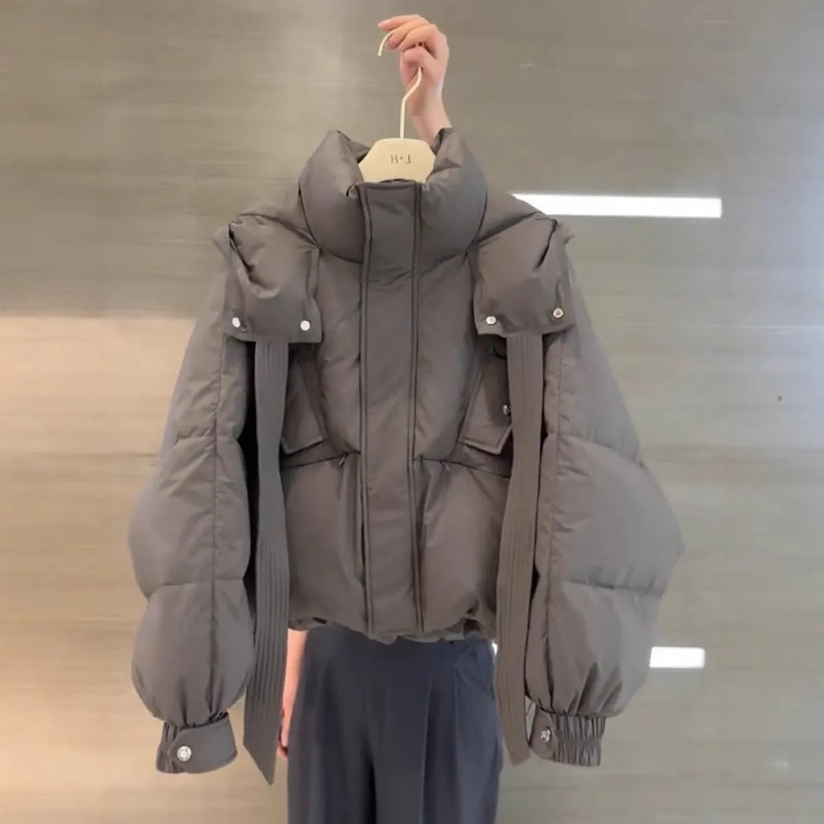 Korean Style Cotton-Padded Winter Jacket - Women’s - Jacket - 5