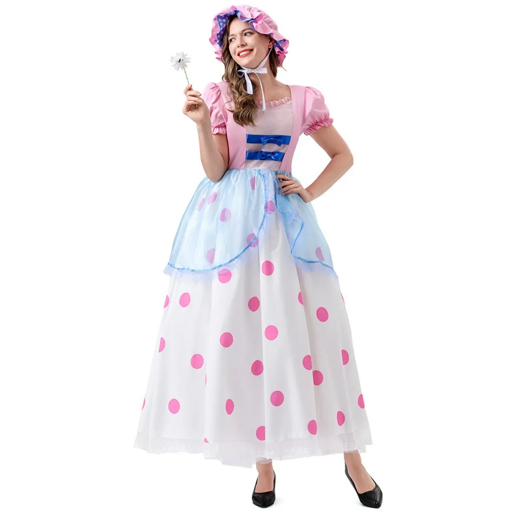 Shepherdess Pink Long Cosplay Costume Dress - All Dresses - Cosplay Outfit - 2