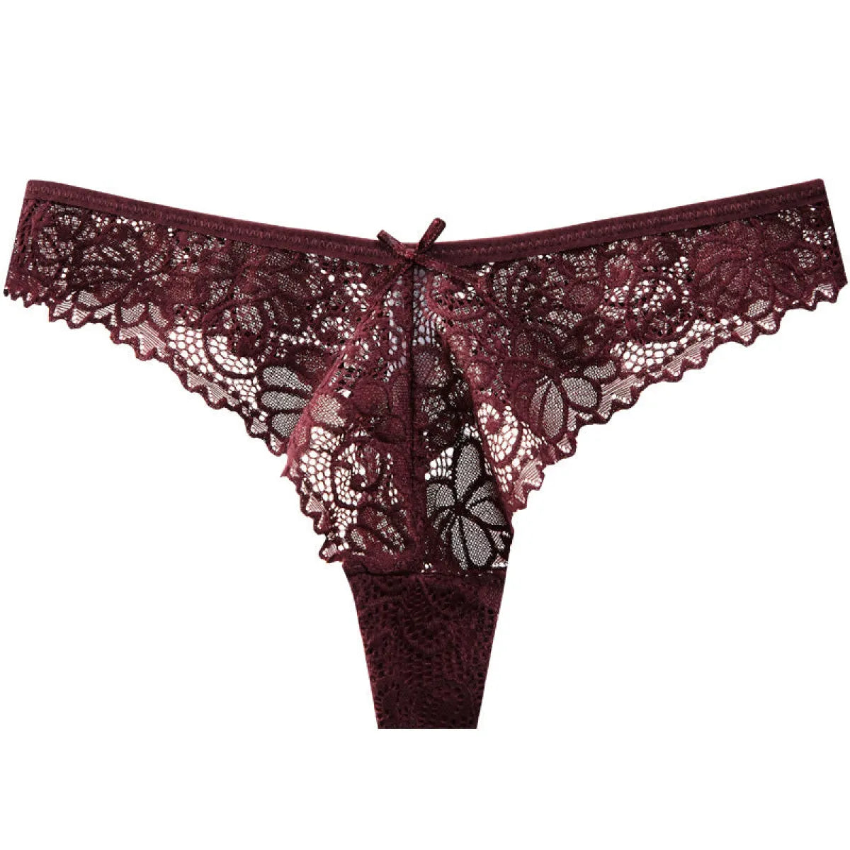 Low Waist Lace Thong with Cotton Lining - Women’s Clothing & Accessories - Panties - 9