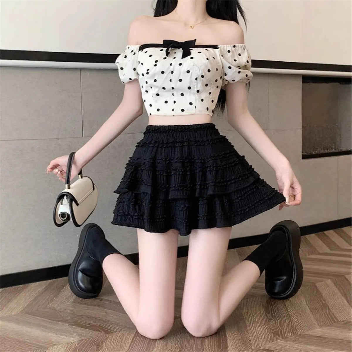 Sweet Ballet Lace Puffy Mini Skirt - Best Sellers - Skirt - 7