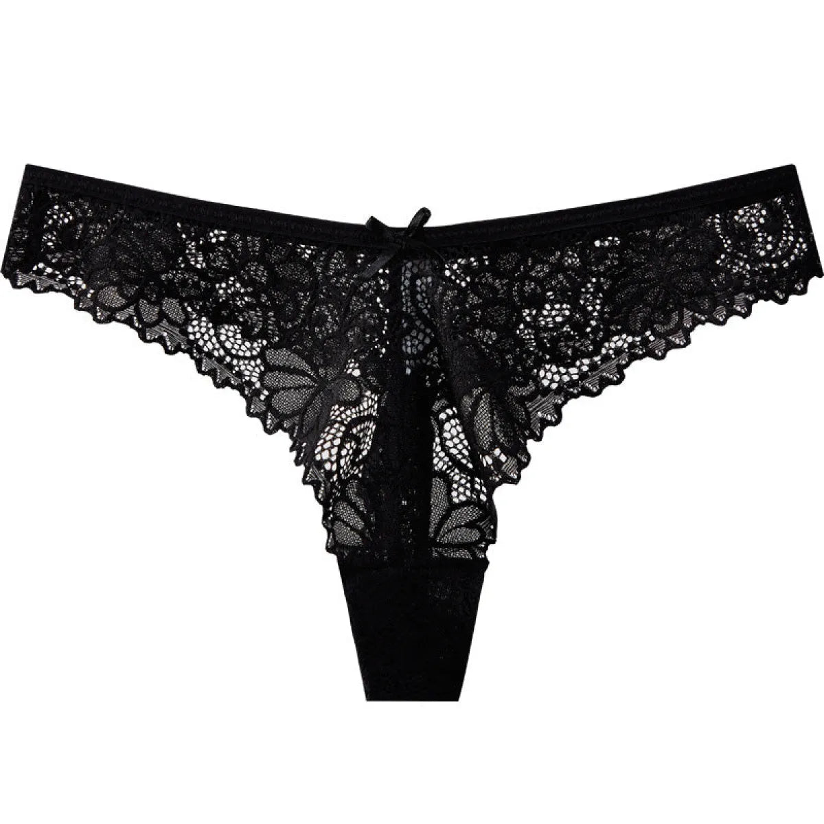 Low Waist Lace Thong with Cotton Lining - Women’s Clothing & Accessories - Panties - 6
