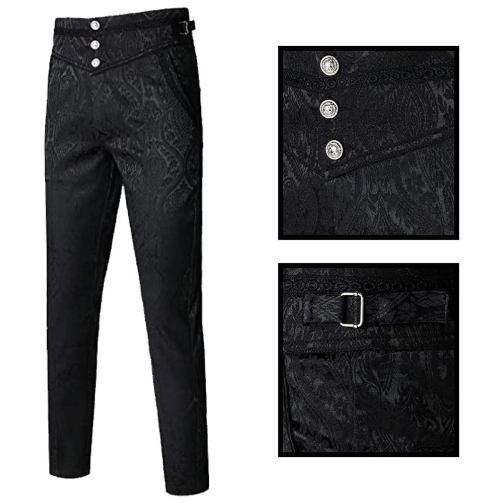 Gothic Vampire Jacquard Cosplay Pants - Bottoms - Pants - 6