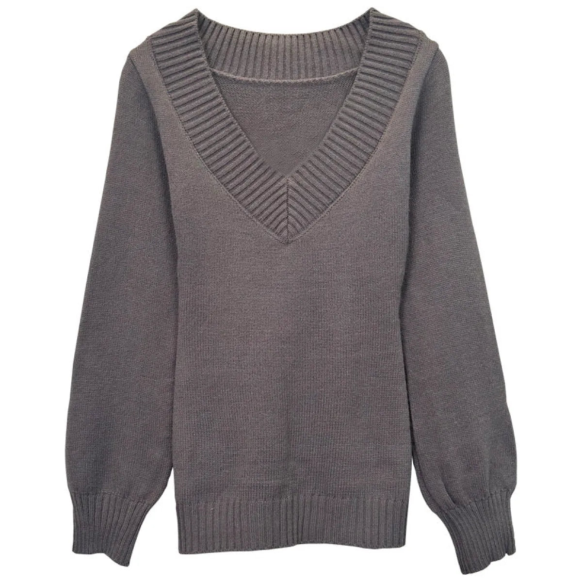 Korean Slim Fit V-Neck Knit Sweater - Dresses - Sweater / Pullover - 5