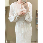 French Style A-Line Lantern Sleeve Maxi Dress - All Dresses - Maxi Dress - 3