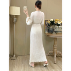 French Style A-Line Lantern Sleeve Maxi Dress - All Dresses - Maxi Dress - 4