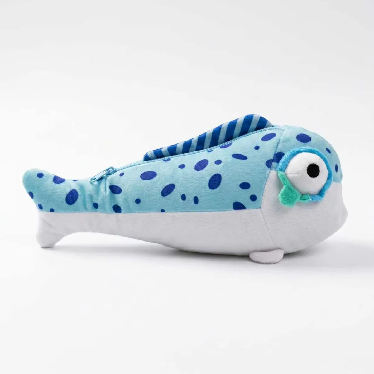 Blue Fish Plush Pencil Case with Polka Dots - Best Sellers - Plush Pencil Case - 6