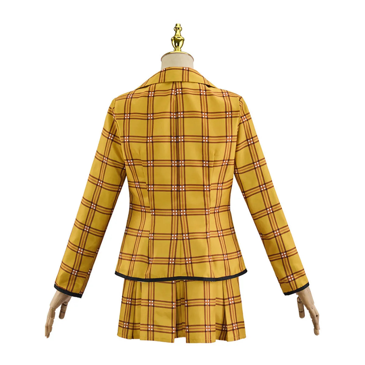 Yellow Plaid School Uniform Cosplay Blazer & Skirt Set - Bottoms - Cosplay Outfit - 3