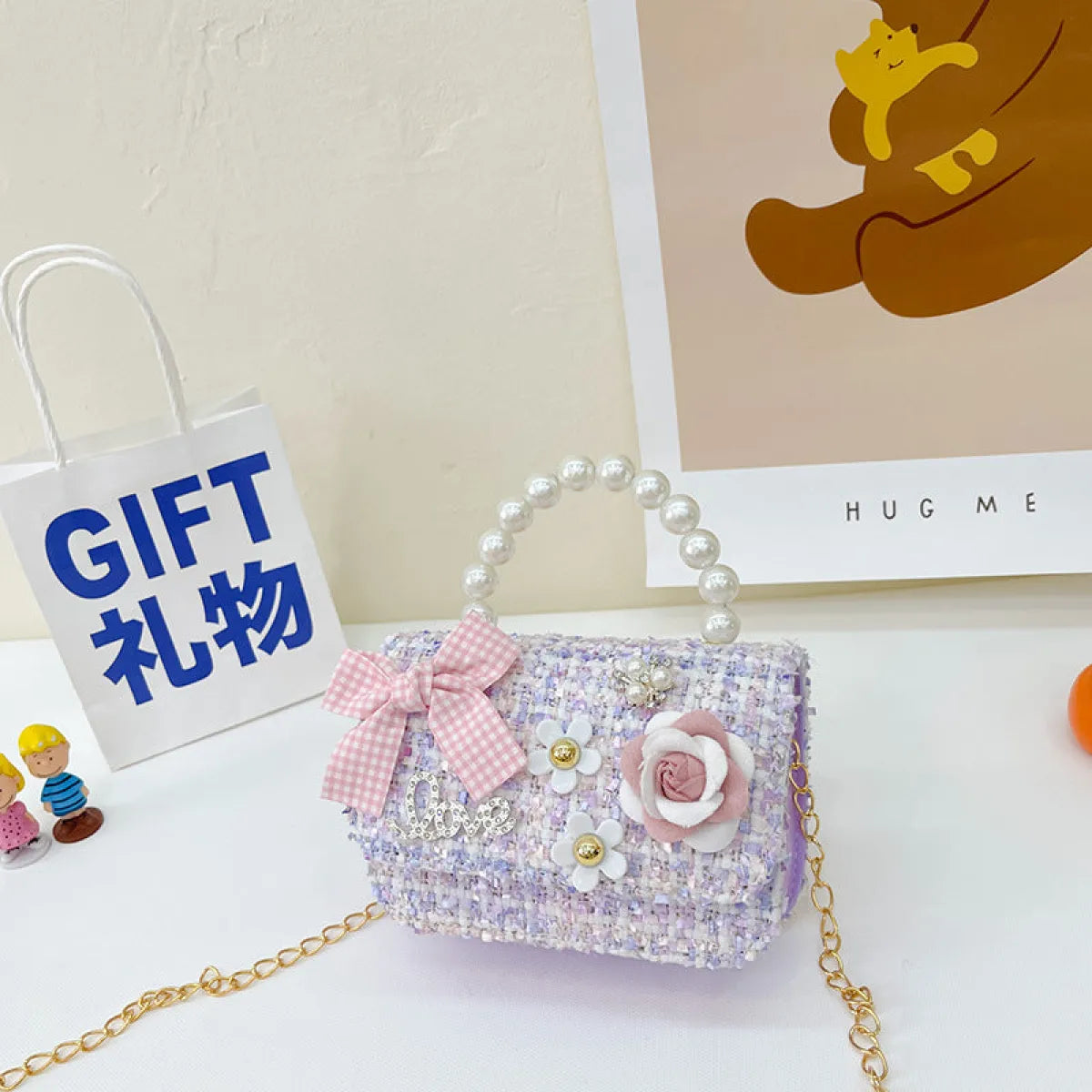 Pearl Bow Korean Shoulder Handbag - Women Bags & Wallets - Handbag / Purse - 13