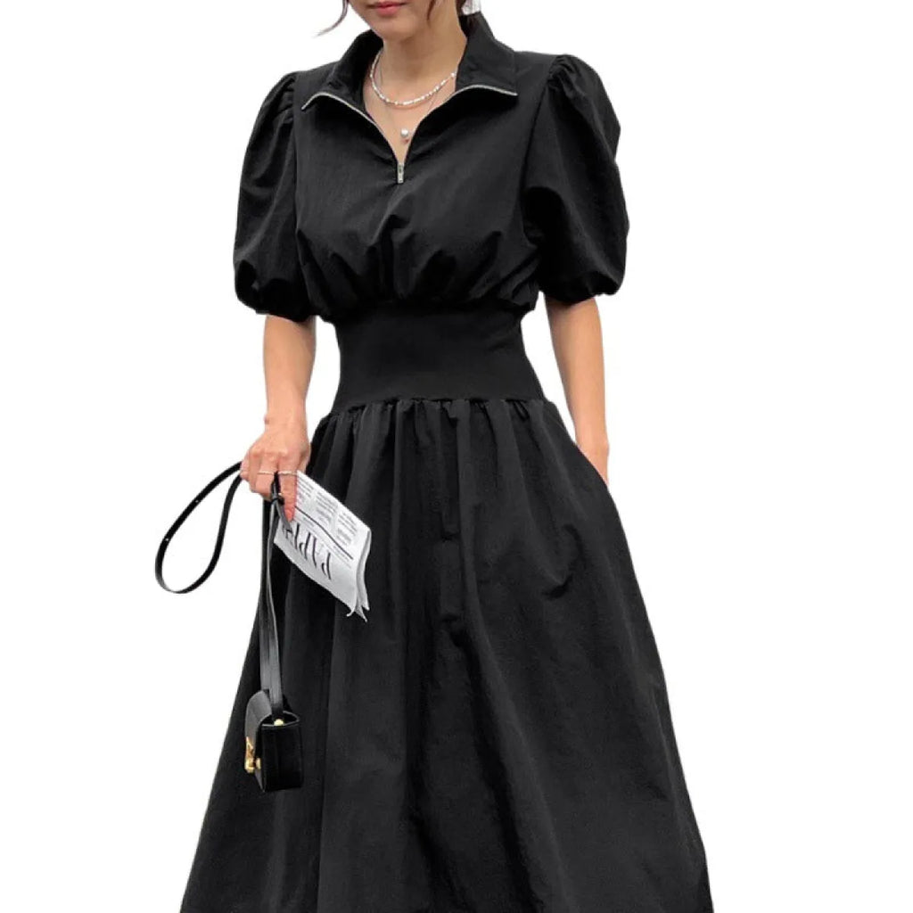 Romantic Korean Chic Slim Waist Midi Dress - All Dresses - Midi Dress - 4