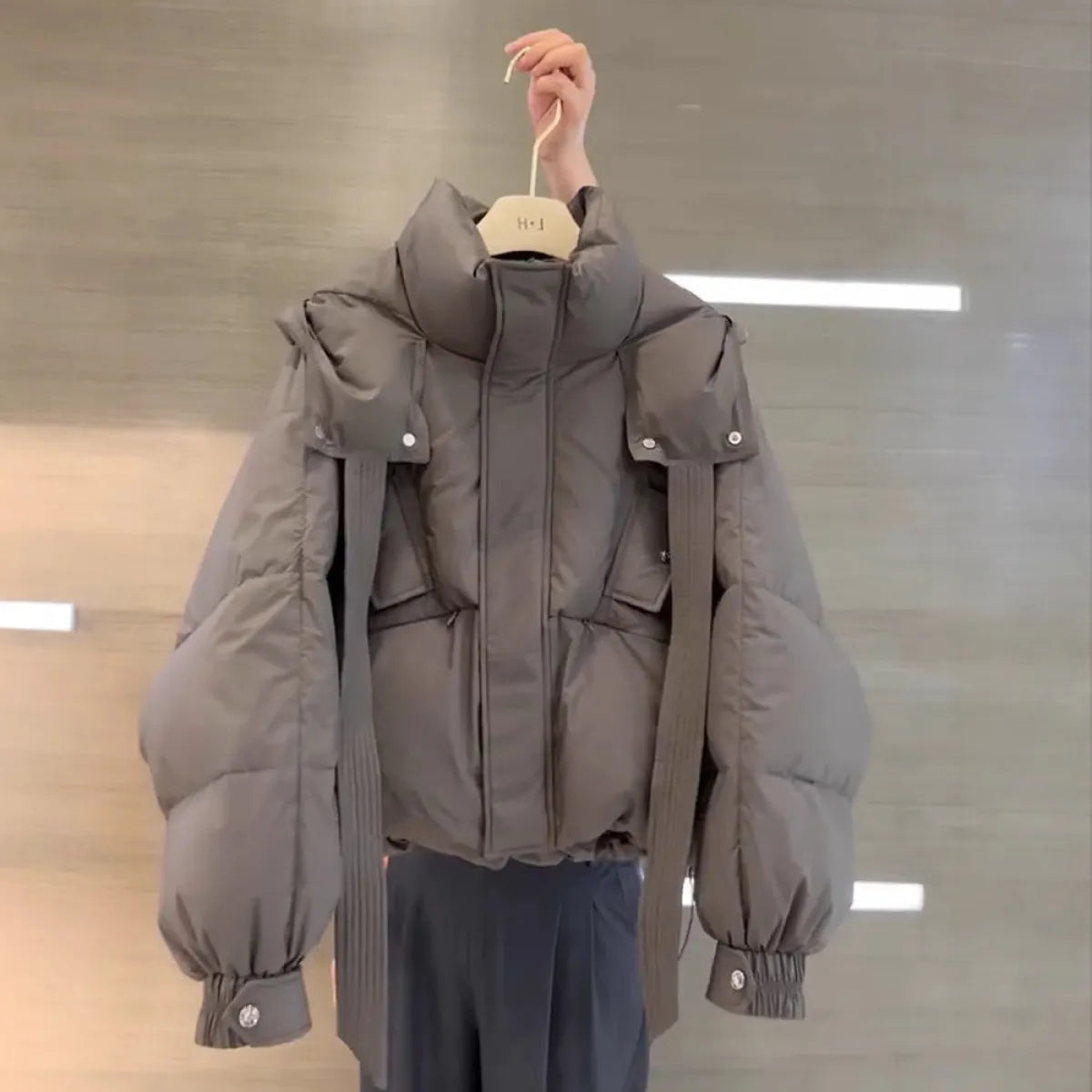 Korean Style Cotton-Padded Winter Jacket - Women’s - Jacket - 4
