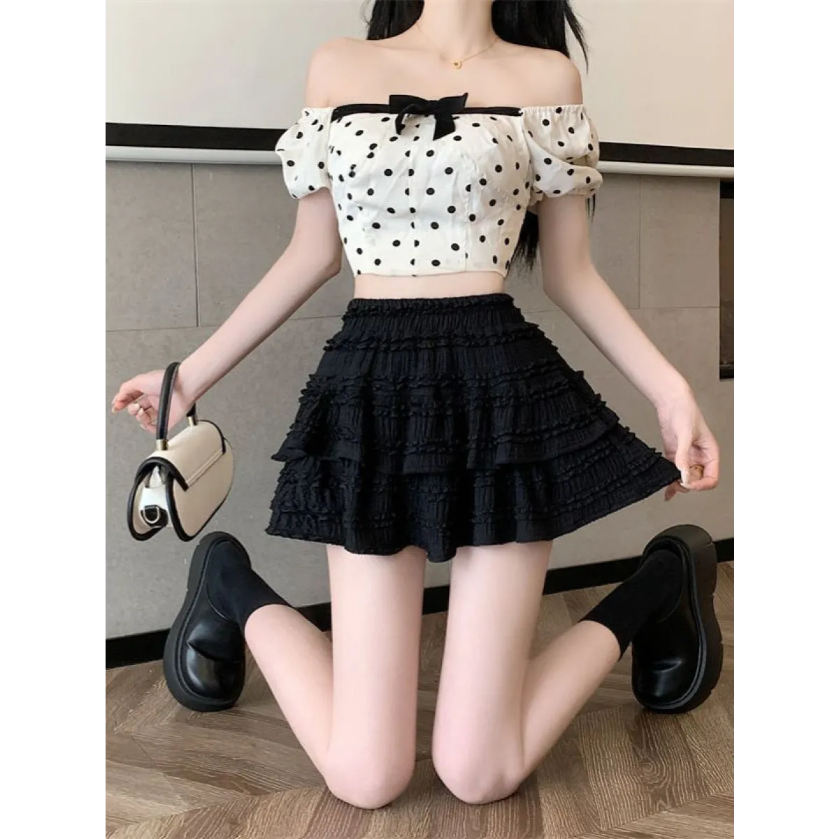 Sweet Ballet Lace Puffy Mini Skirt - Bottoms - Skirt - 3