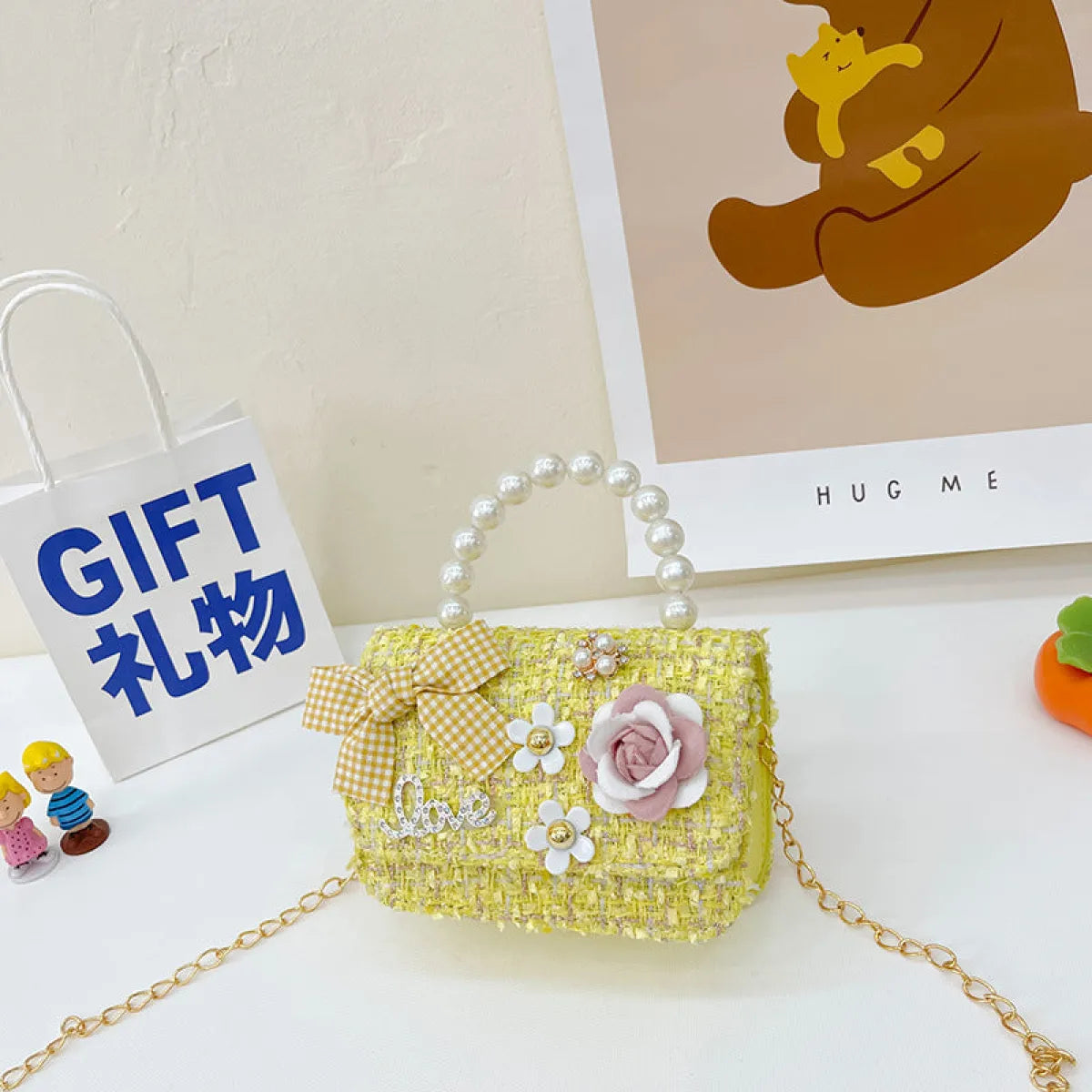 Pearl Bow Korean Shoulder Handbag - Women Bags & Wallets - Handbag / Purse - 8