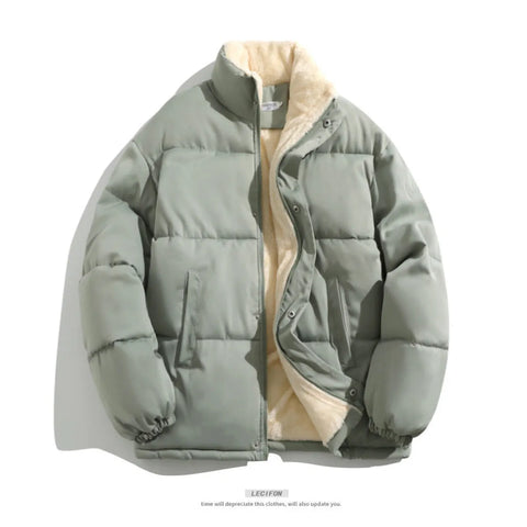 Korean Style Fleece-Lined Loose Jacket - Jackets & Coats - Jacket - 1