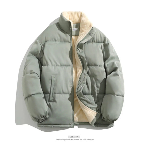 Korean Style Fleece-Lined Loose Jacket - Jackets & Coats - Jacket - 1
