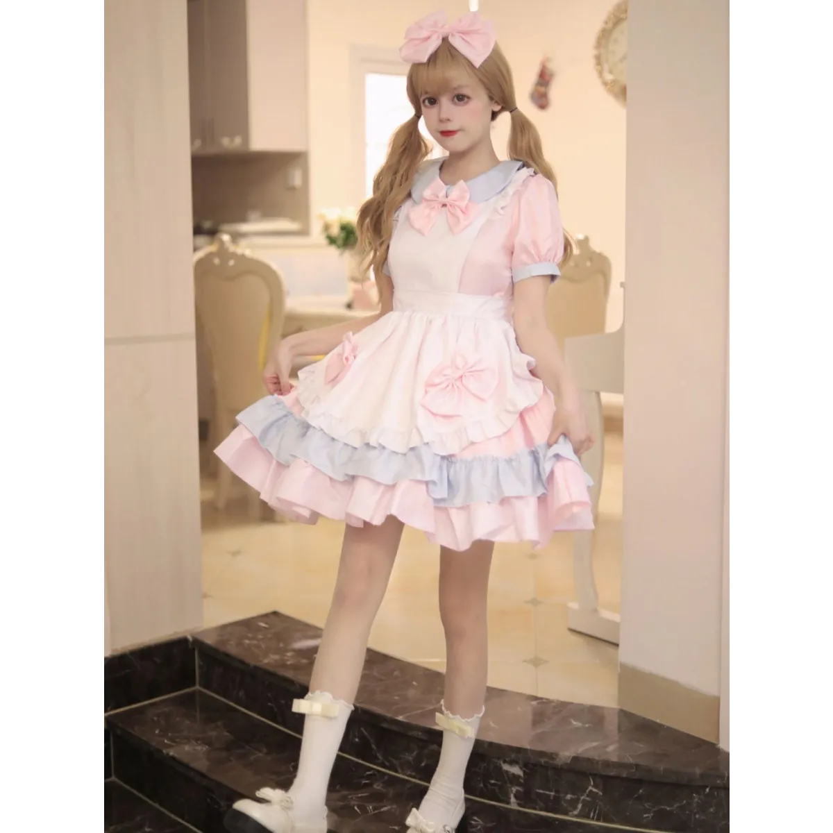 Sweet Lolita Maid Cafe Cosplay Dress Set - All Dresses - Cosplay Outfit - 2