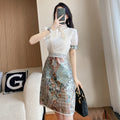 French Lace Embroidered A-Line Midi Dress - All Dresses - Midi Dress - 1