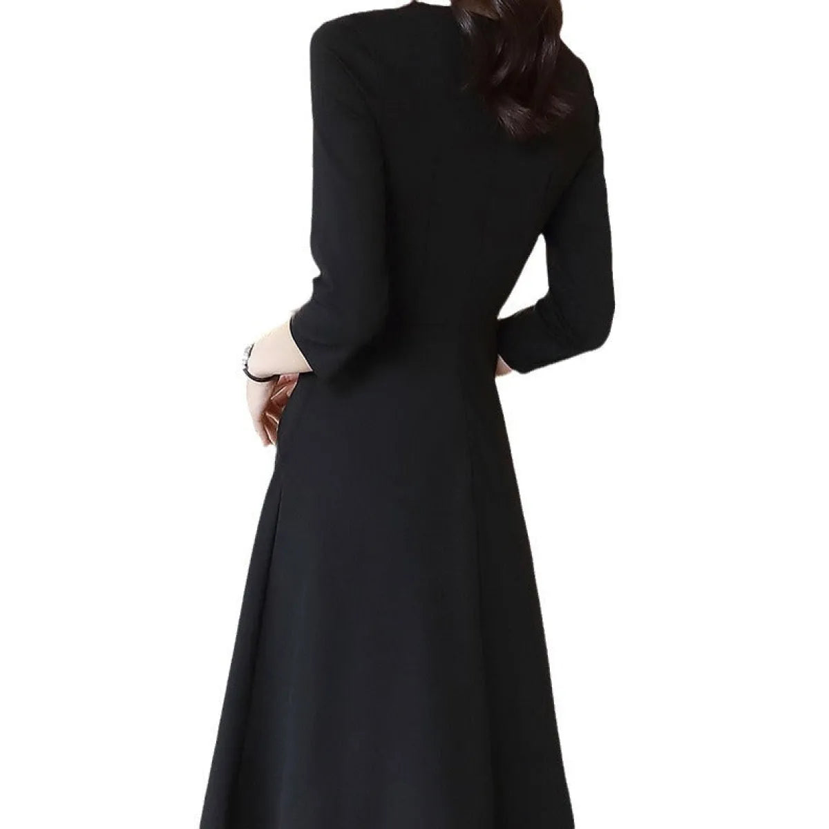 Elegant French V-Neck A-Line Mini Dress - All Dresses - Mini Dress - 5