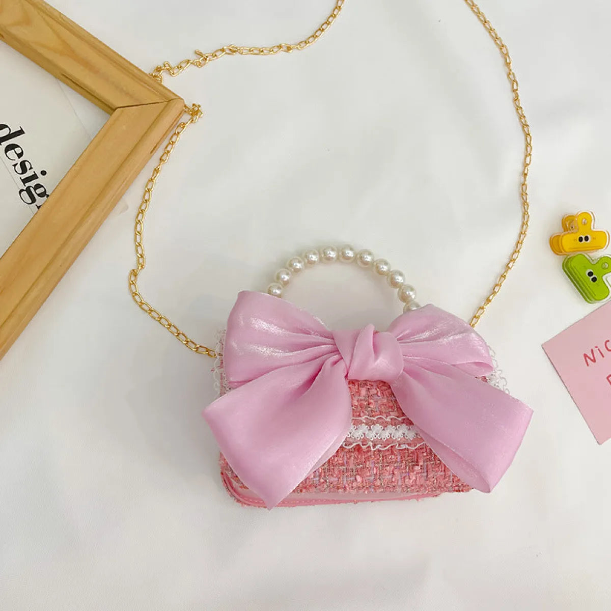 Pearl Bow Korean Shoulder Handbag - Accessories - Handbag / Purse - 11