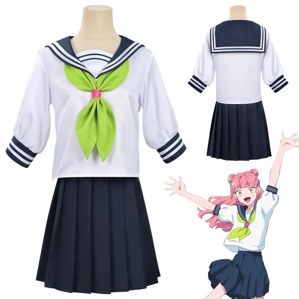 JK School Uniform Cosplay Set – Anime Sailor Top & Pleated Skirt - Bottoms - Cosplay Outfit - 1
