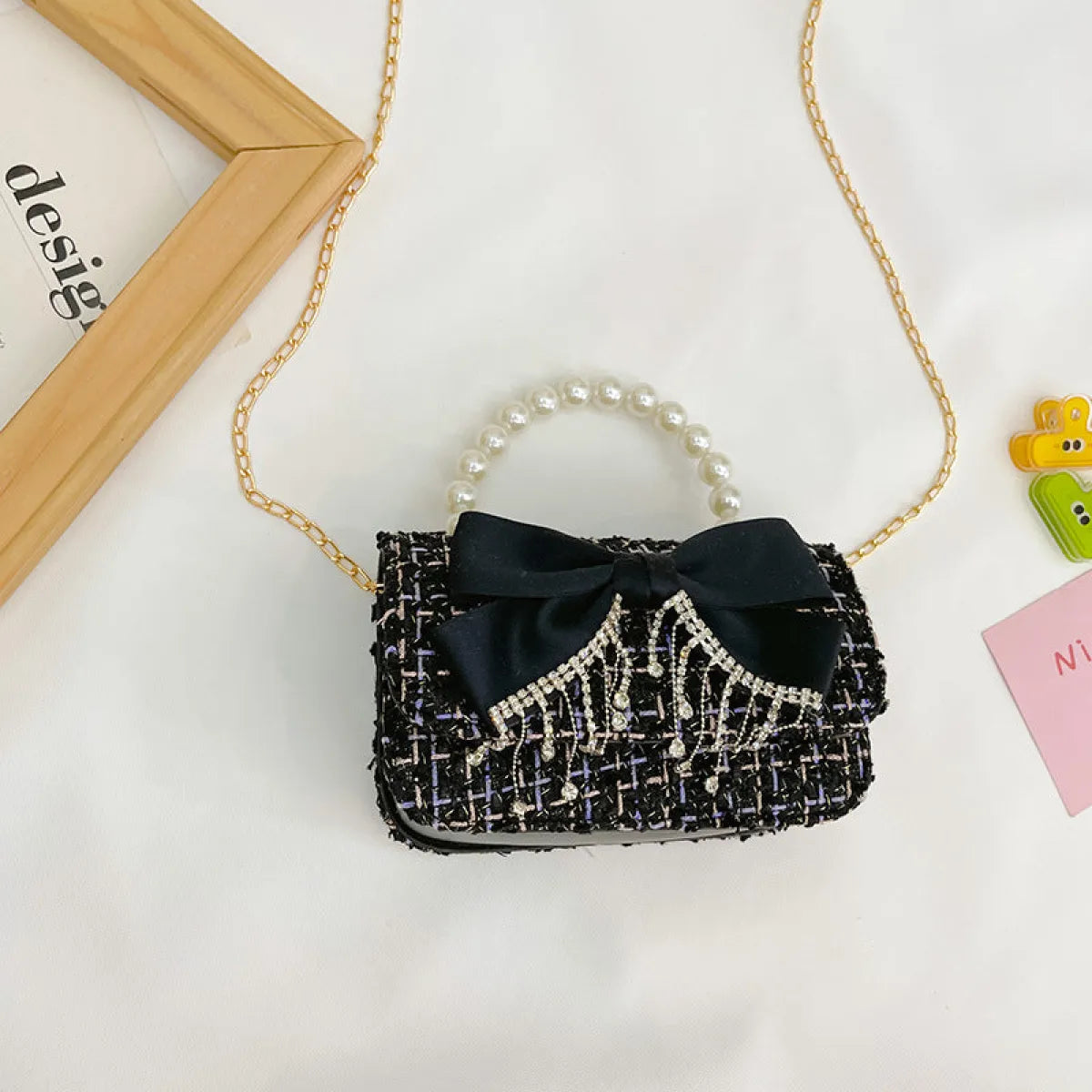Pearl Bow Korean Shoulder Handbag - Women Bags & Wallets - Handbag / Purse - 7