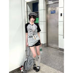 Retro Cat Graphic Tee - T-Shirts - Short - Crew - T-Shirt - 3