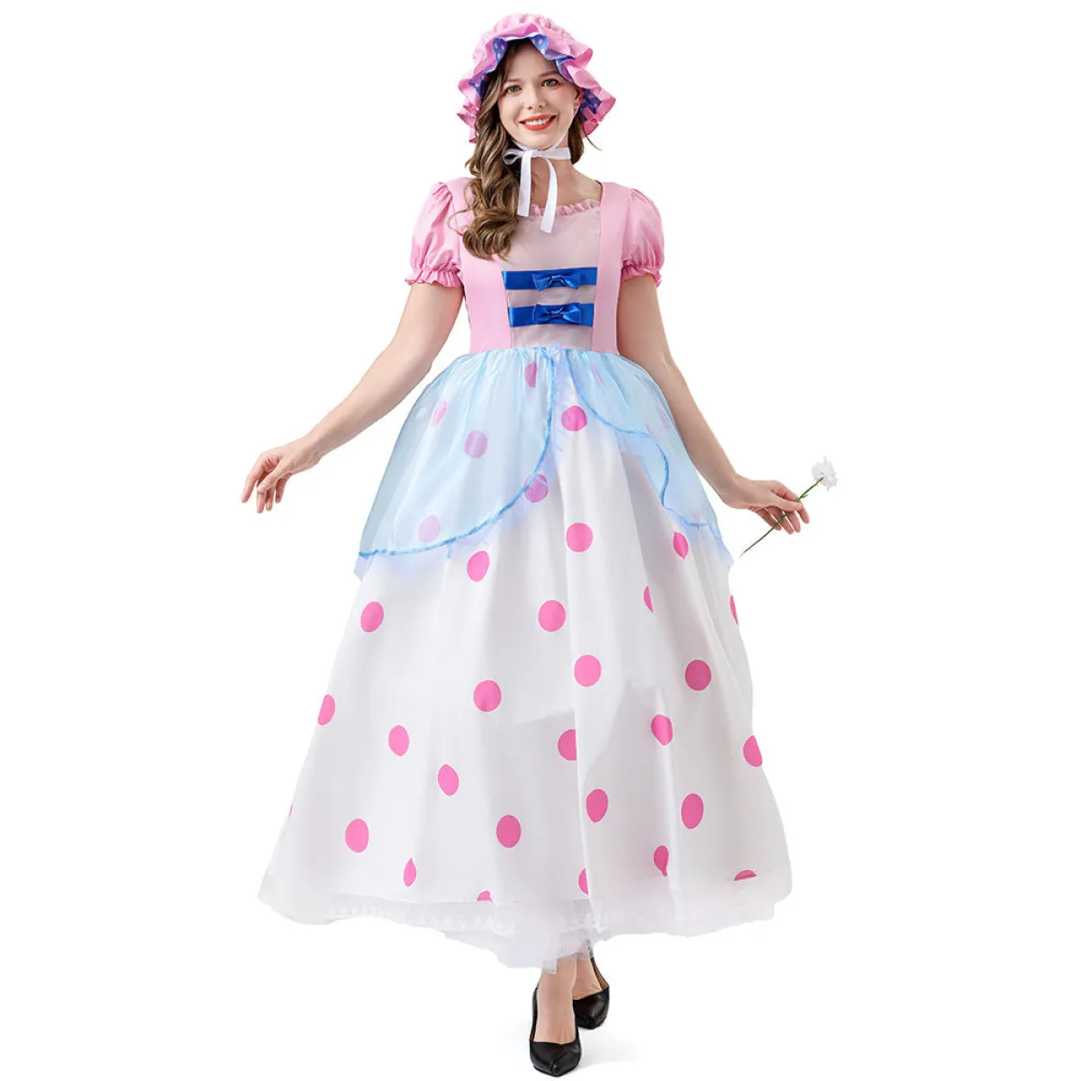 Shepherdess Pink Long Cosplay Costume Dress - All Dresses - Cosplay Outfit - 5